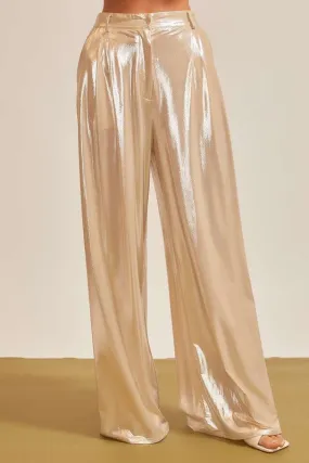 Gia metallic Pant, Gold