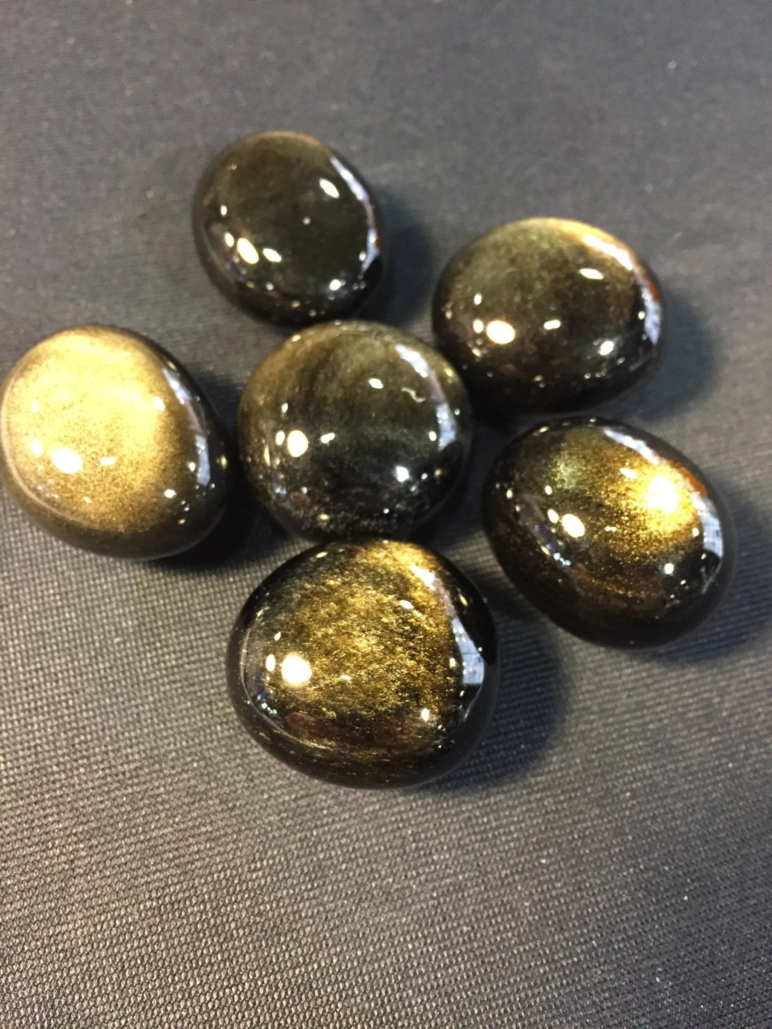 Golden Obsidian pebble