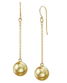 Golden South Sea Pearl Altair Dangle Earrings