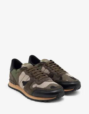 Green Mesh Camouflage Rockrunner Trainers