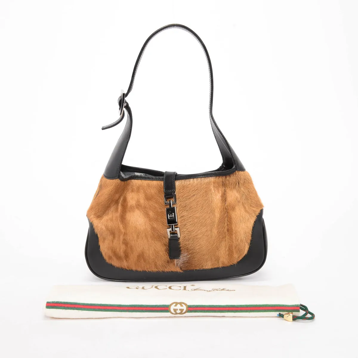 Gucci Tan Pony Hair Jackie O Hobo Bag