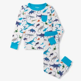 Hatley Bamboo Pajama Set - Prehistoric Marine