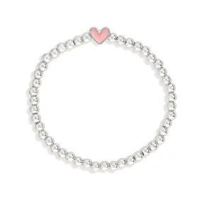 Heart Stretch Bracelet in Pink