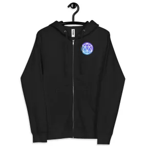 Hedron Unisex Fleece Zip Up Hoodie (Front & Back)