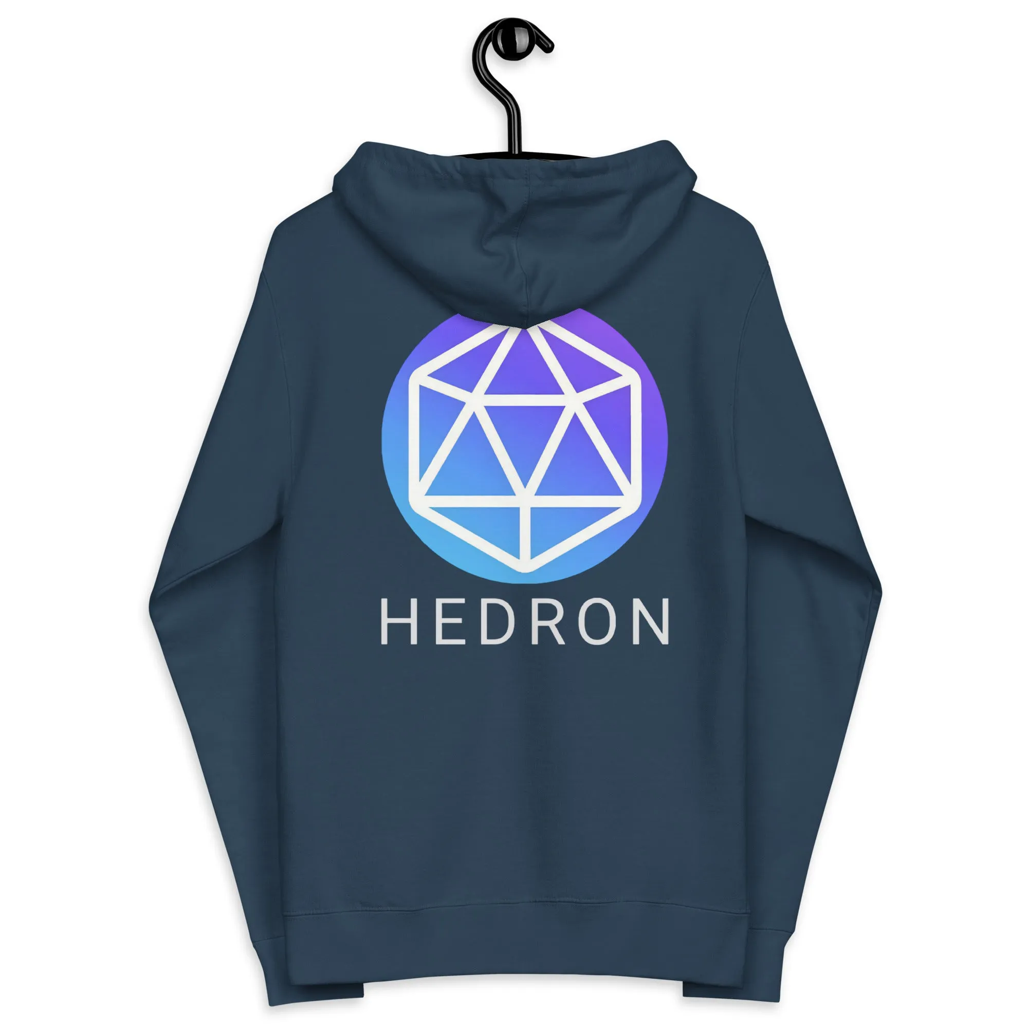 Hedron Unisex Fleece Zip Up Hoodie (Front & Back)