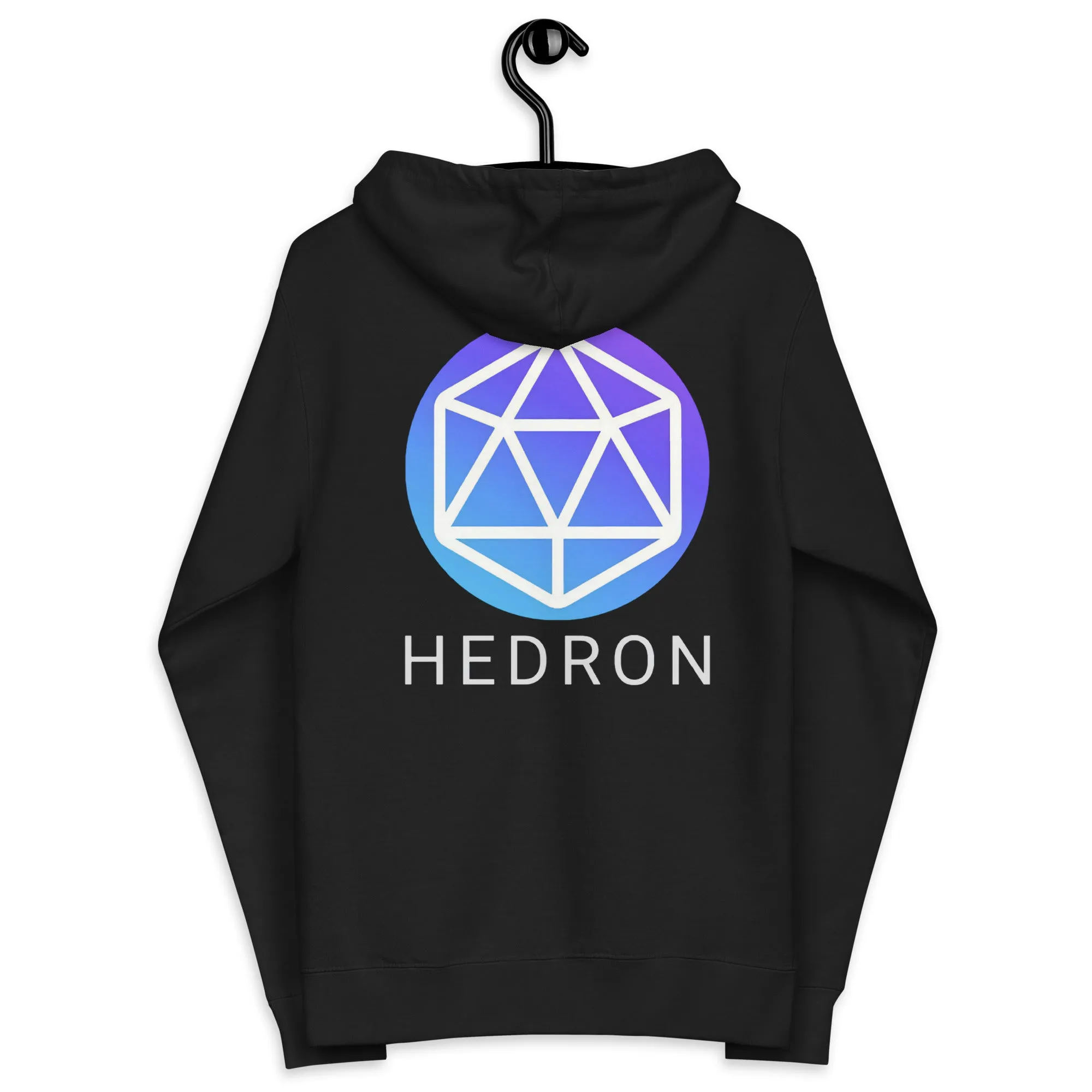 Hedron Unisex Fleece Zip Up Hoodie (Front & Back)