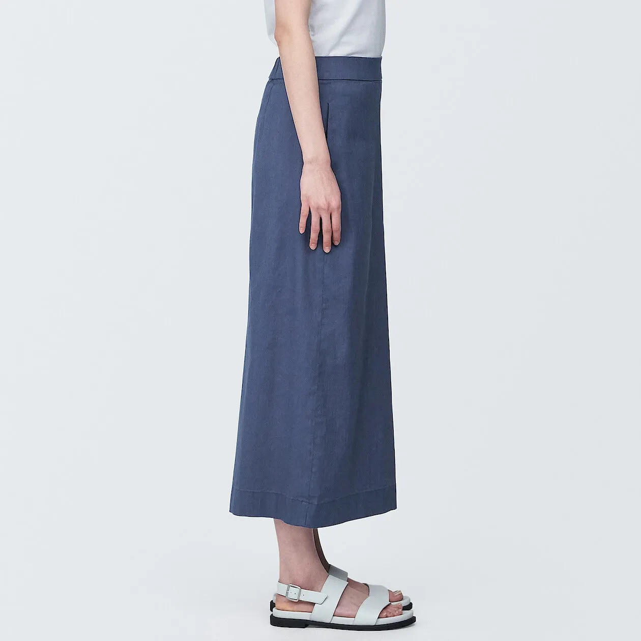 Hemp Blend Stretch Straight Maxi Skirt