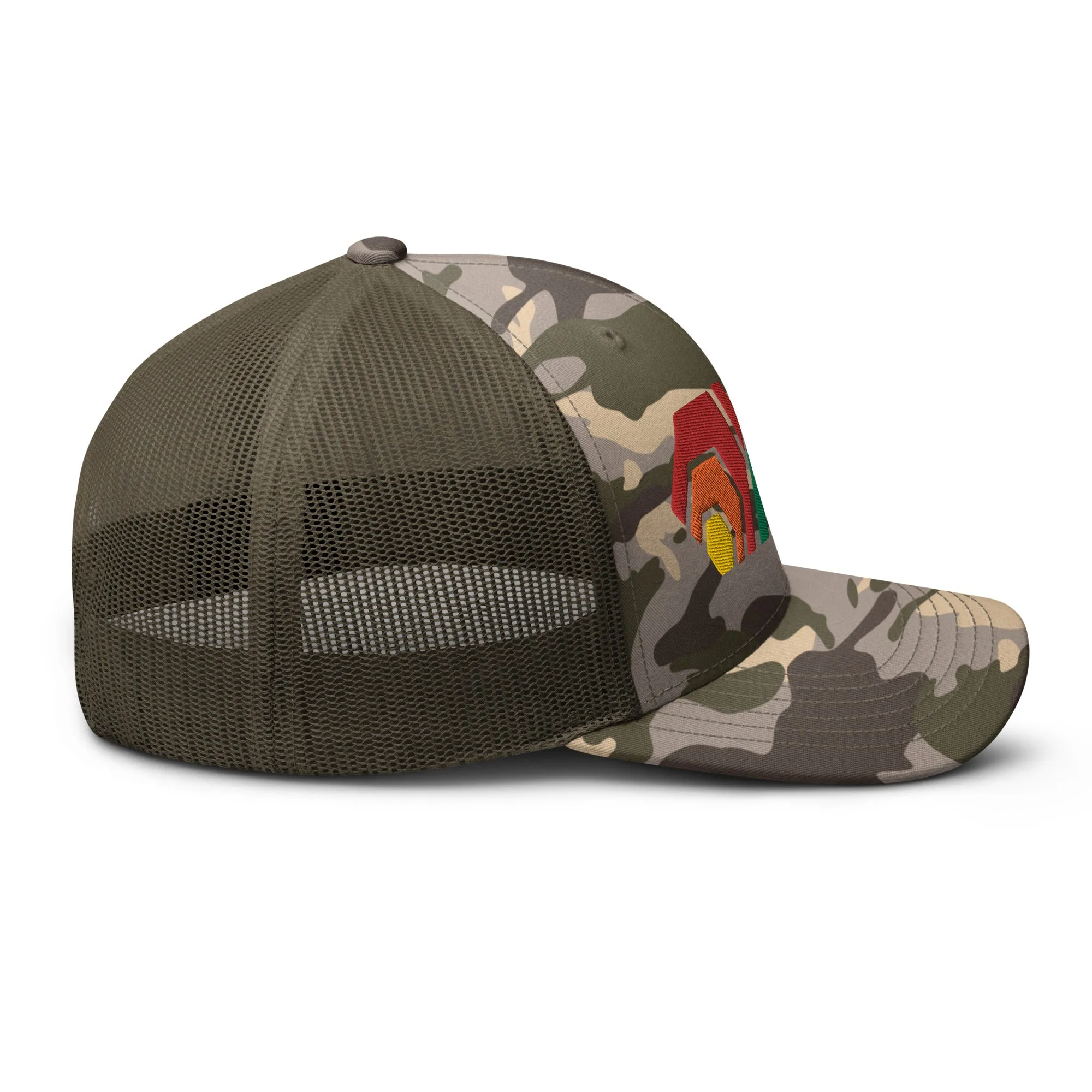 HEX PulseX and PulseChain Camouflage Trucker Hat (Embroidered)