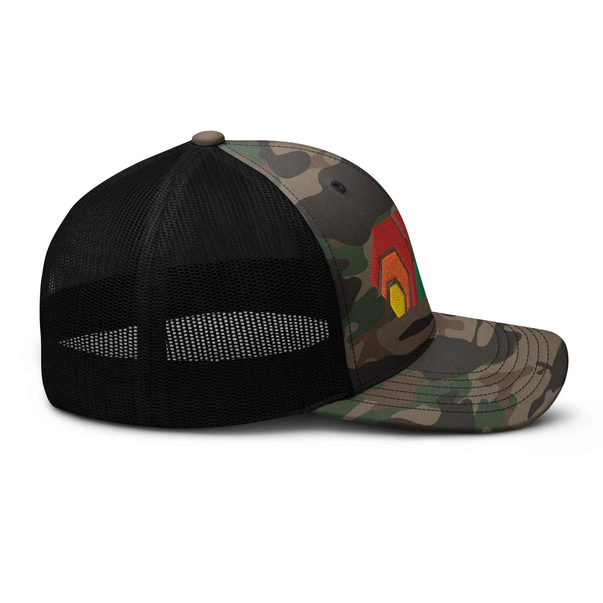 HEX PulseX and PulseChain Camouflage Trucker Hat (Embroidered)