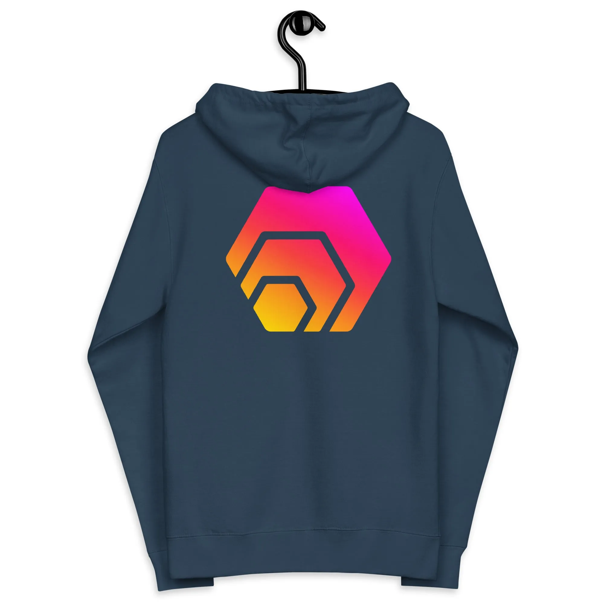 HEX.COM Unisex Fleece Zip Up Hoodie (Front & Back)