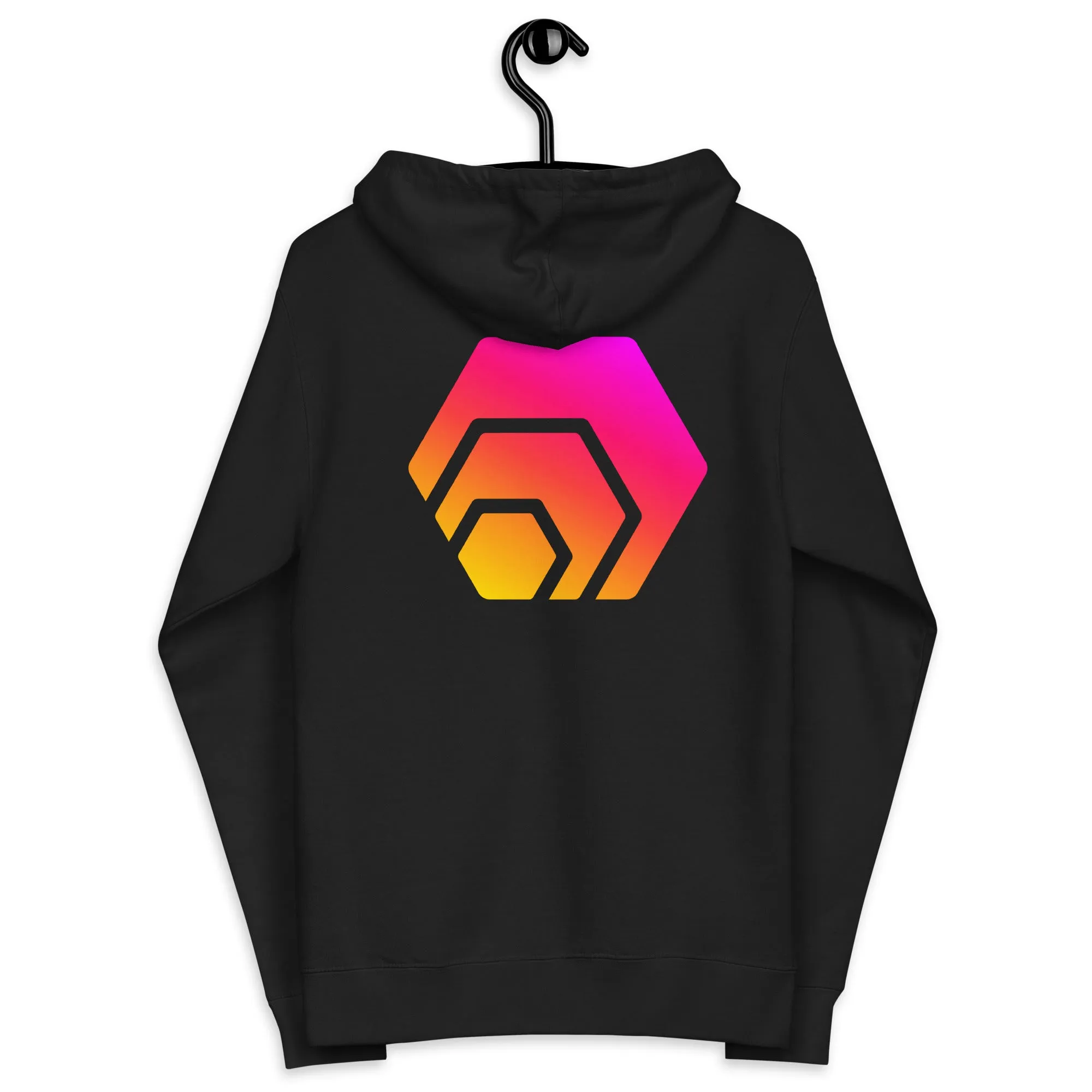 HEX.COM Unisex Fleece Zip Up Hoodie (Front & Back)