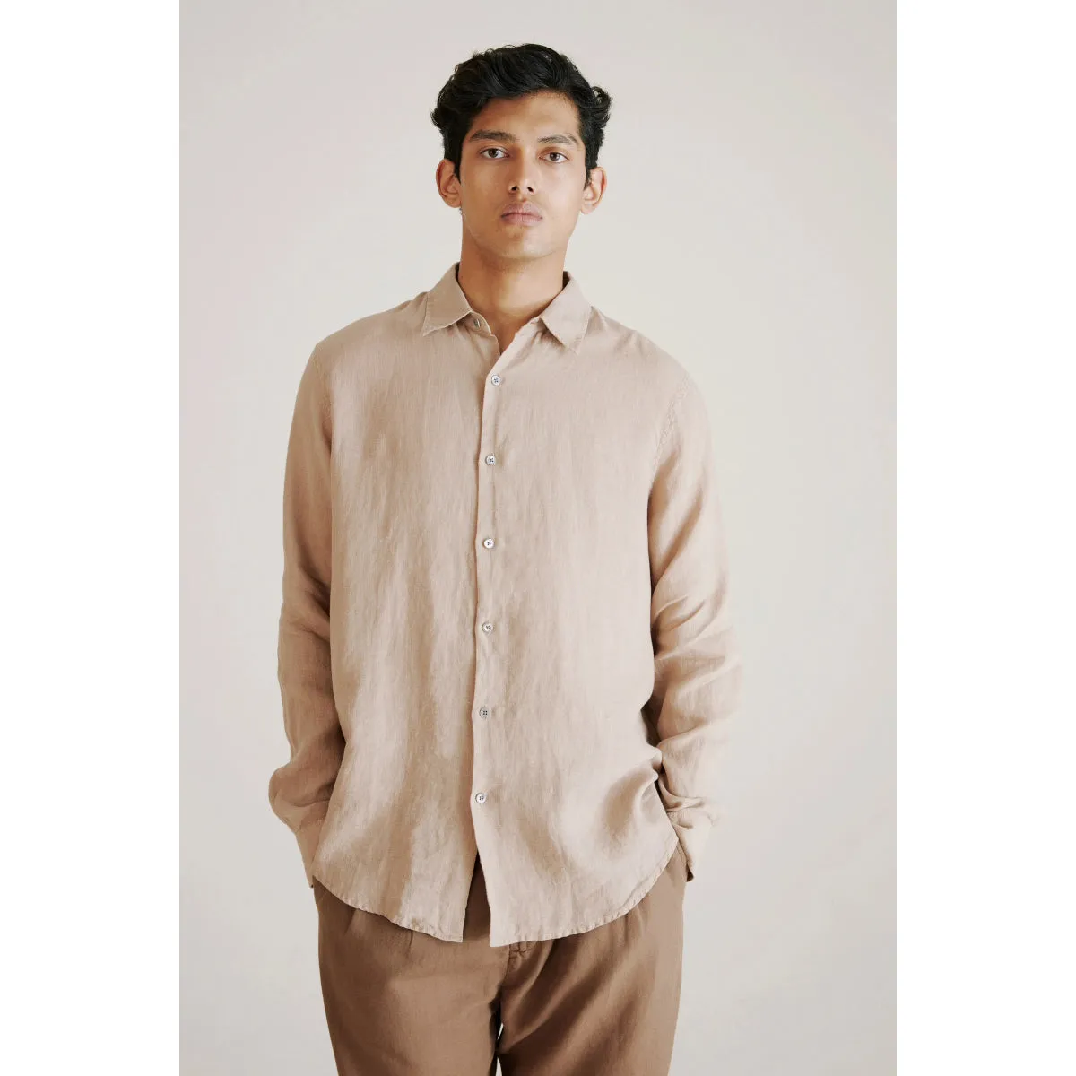 Hope Air Clean Linen Shirt beige