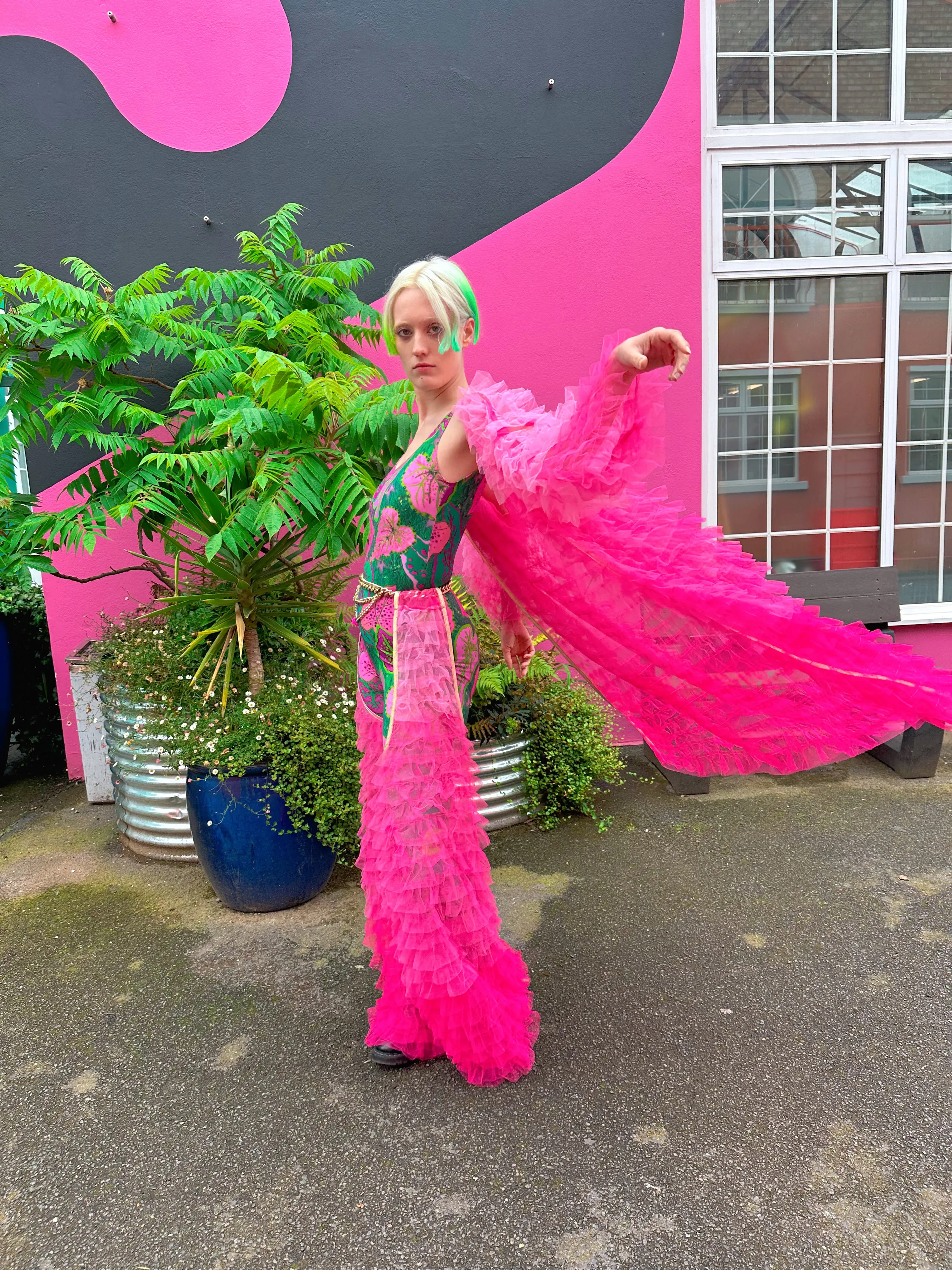 Hot Pink Layered Robe