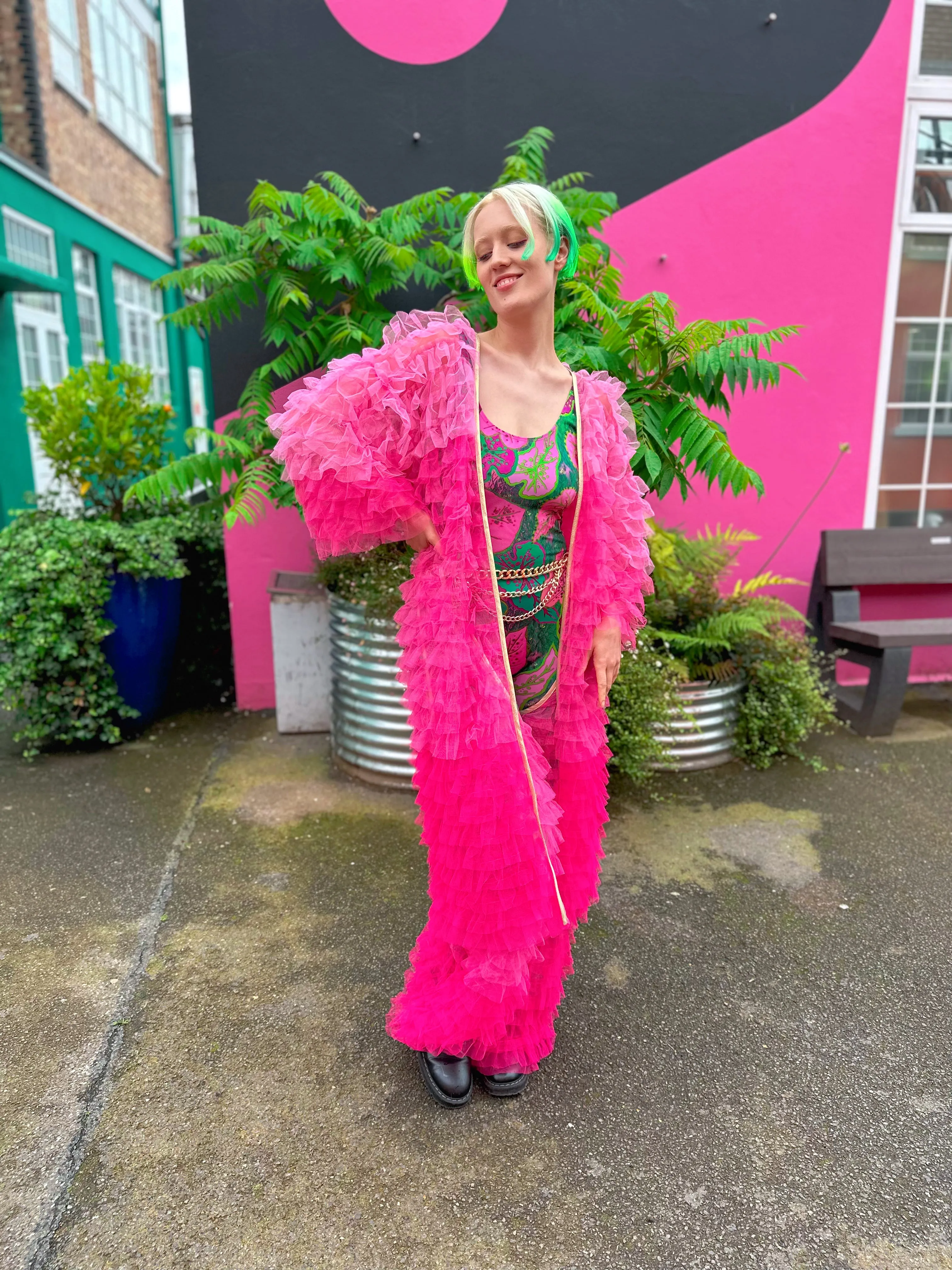 Hot Pink Layered Robe