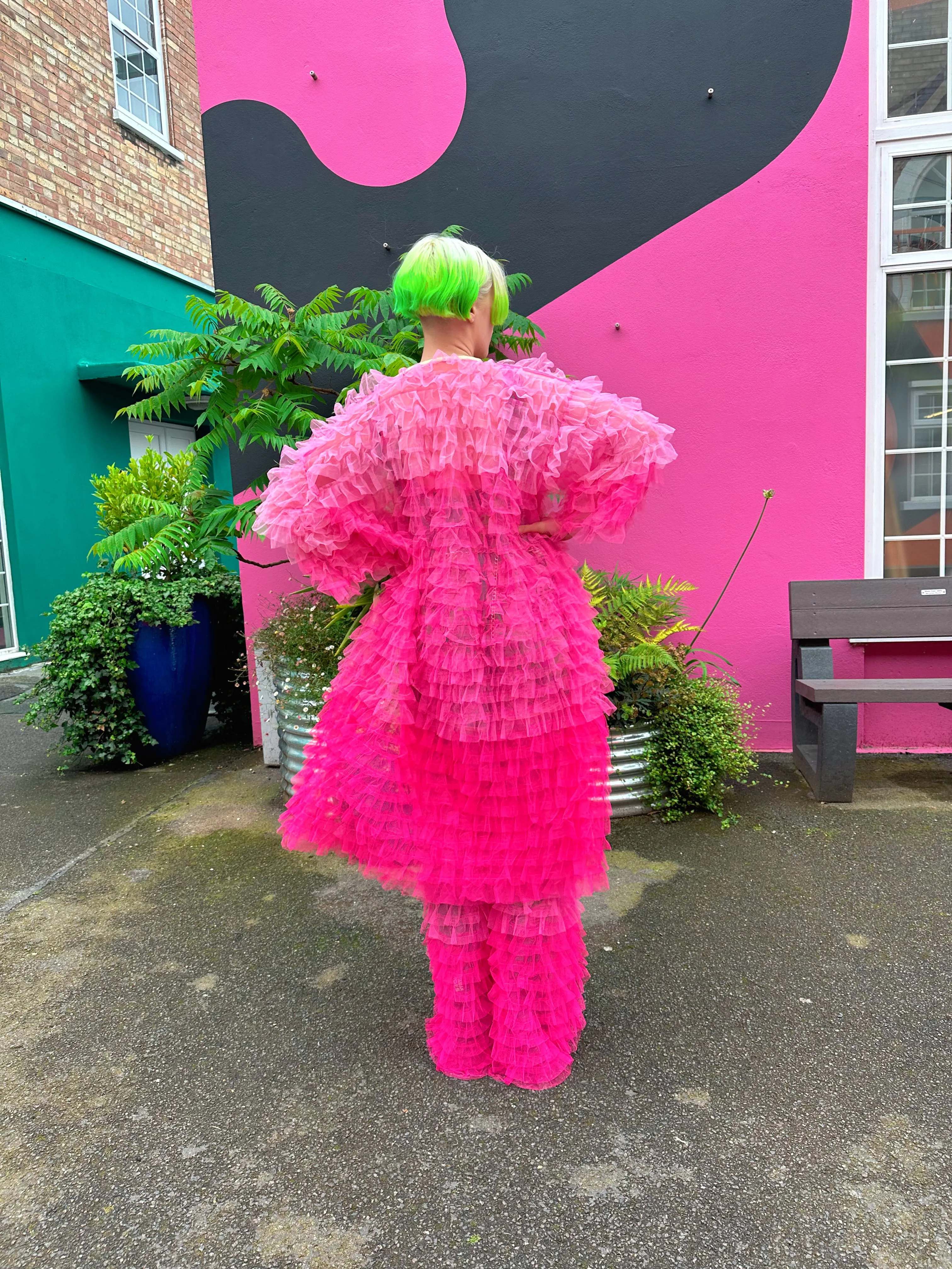 Hot Pink Layered Robe