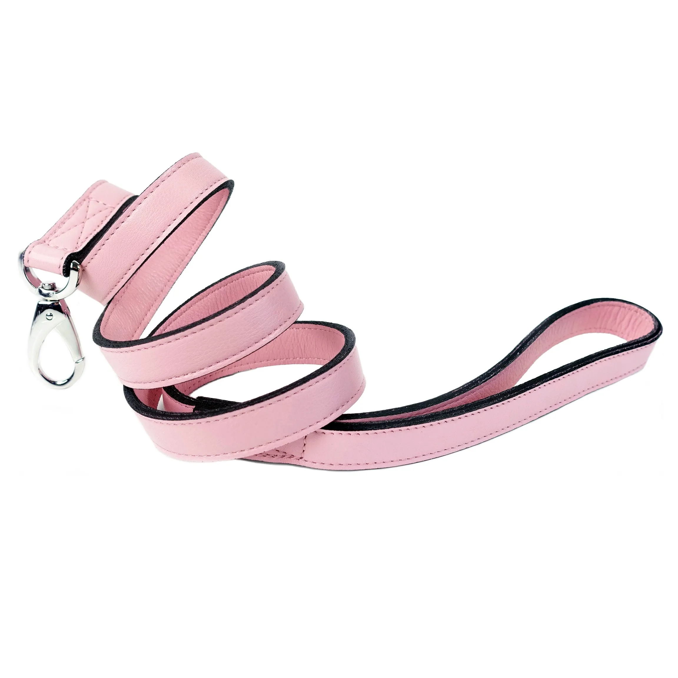 Hugs & Kisses Dog Leash in Sweet Pink & Nickel