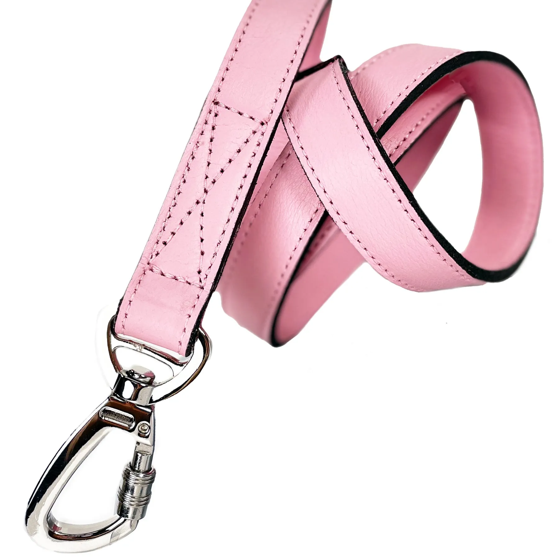 Hugs & Kisses Dog Leash in Sweet Pink & Nickel