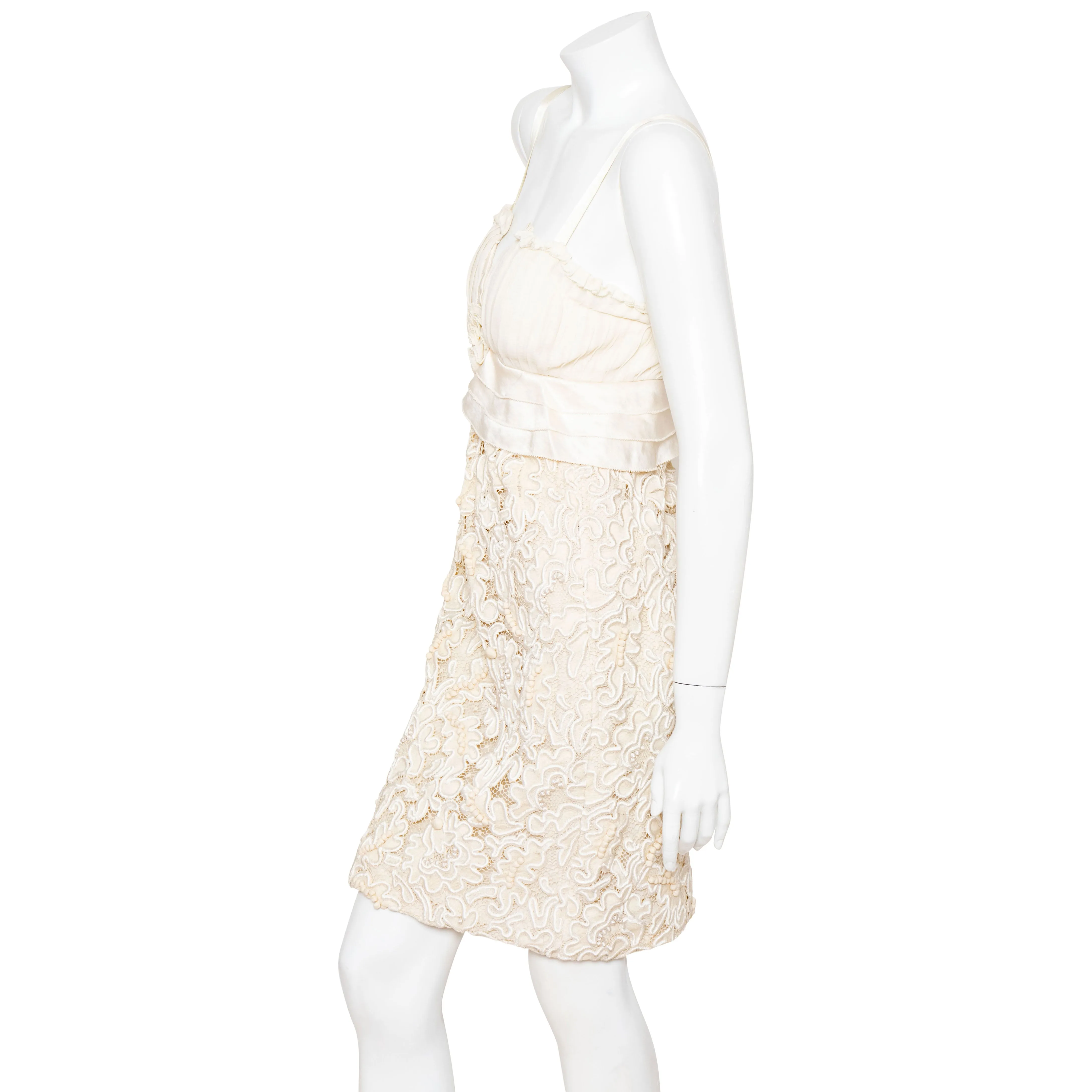 Ivory Haute Couture Lace Dress