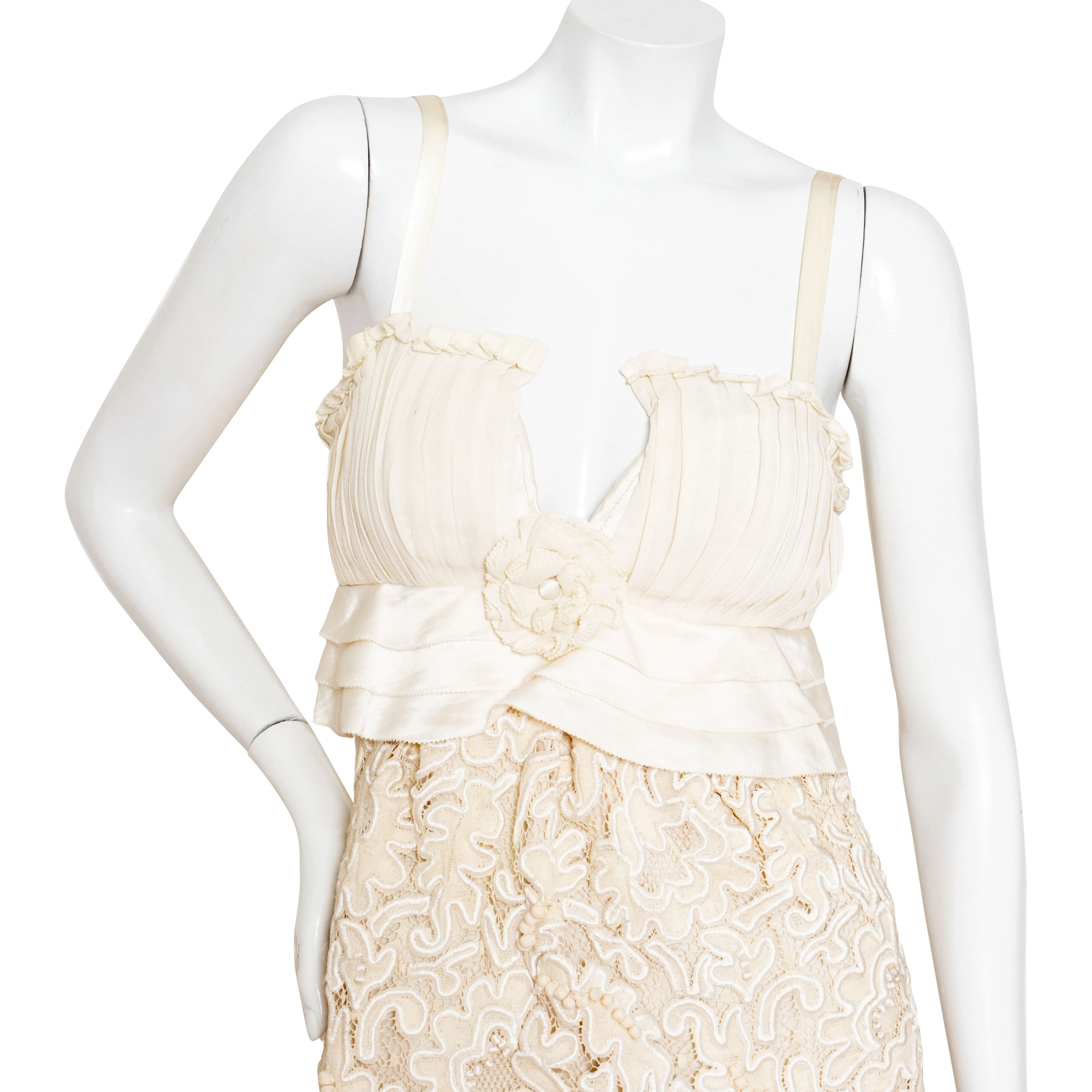 Ivory Haute Couture Lace Dress