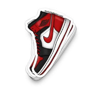 Jordan 1 Mid "Bred Toe" Sneaker Sticker