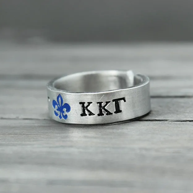 Kappa Kappa Gamma Fleur De Lis Ring