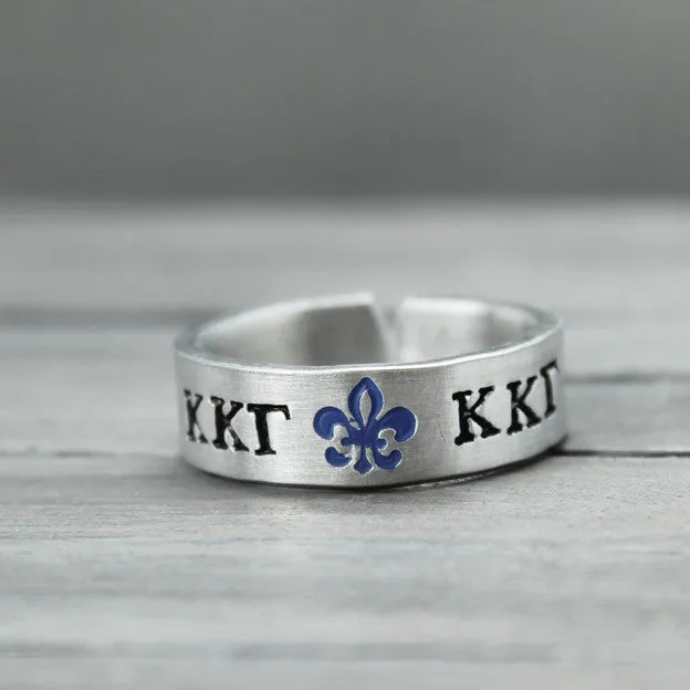 Kappa Kappa Gamma Fleur De Lis Ring