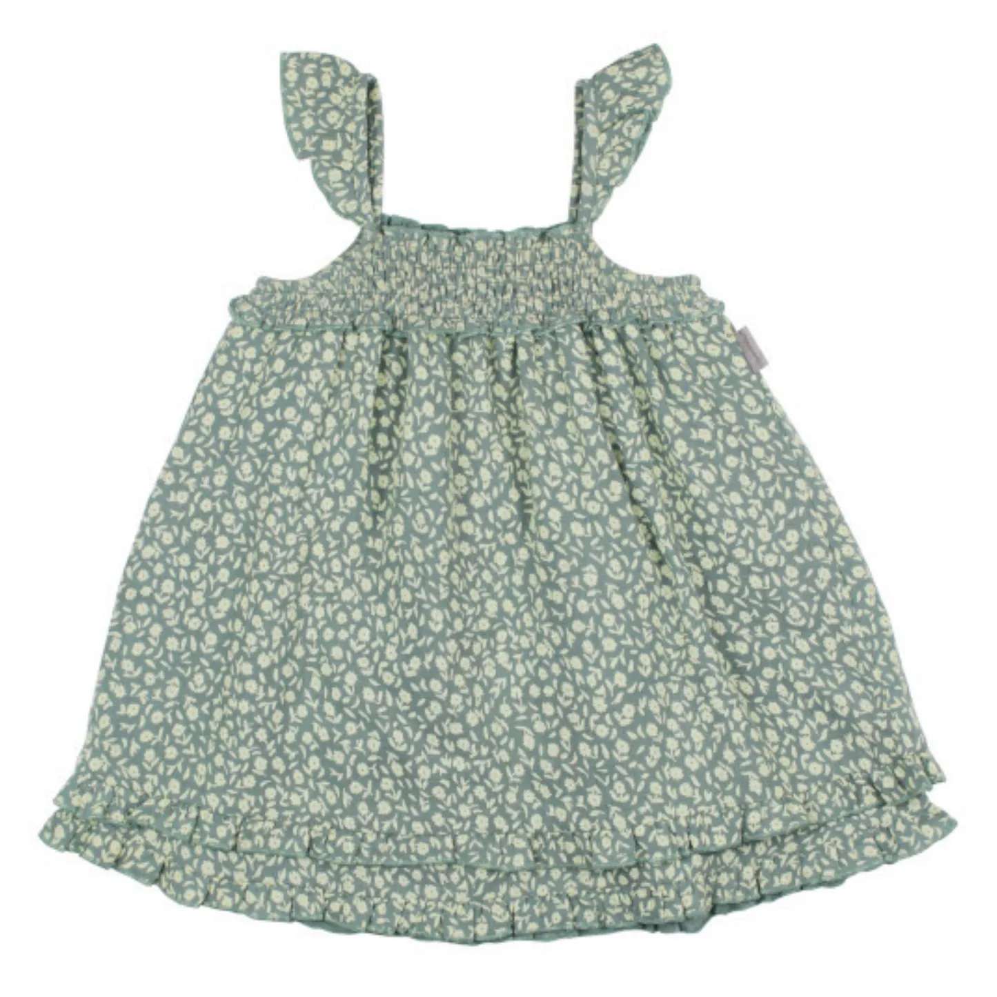 Kid's Printed Muslin Summer Dress in Lagoon Floral