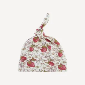 knot hat | strawberry floral | lenzing modal