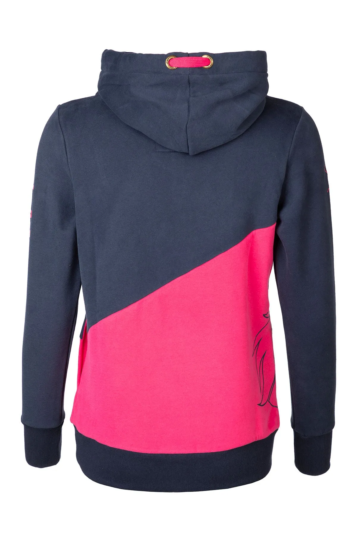 Ladies Diagonal Cross Neck Hoody