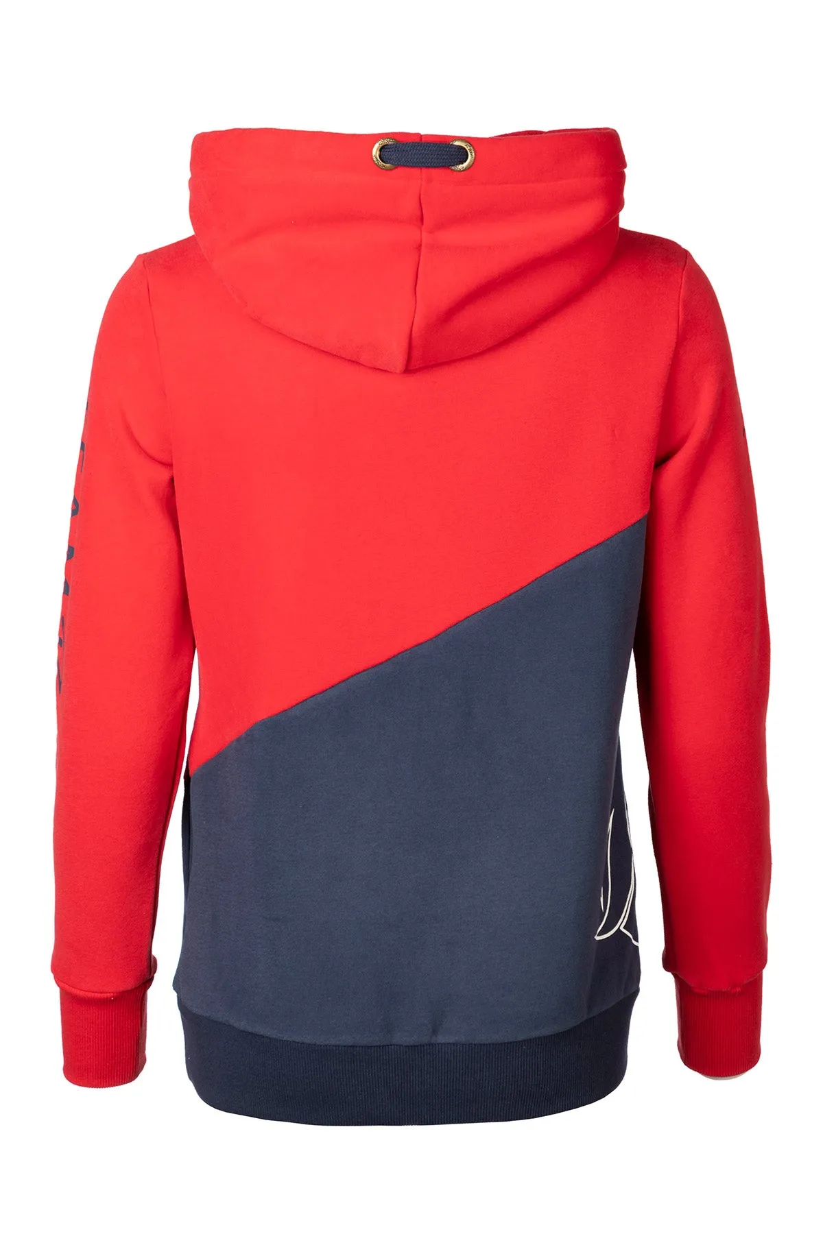 Ladies Diagonal Cross Neck Hoody