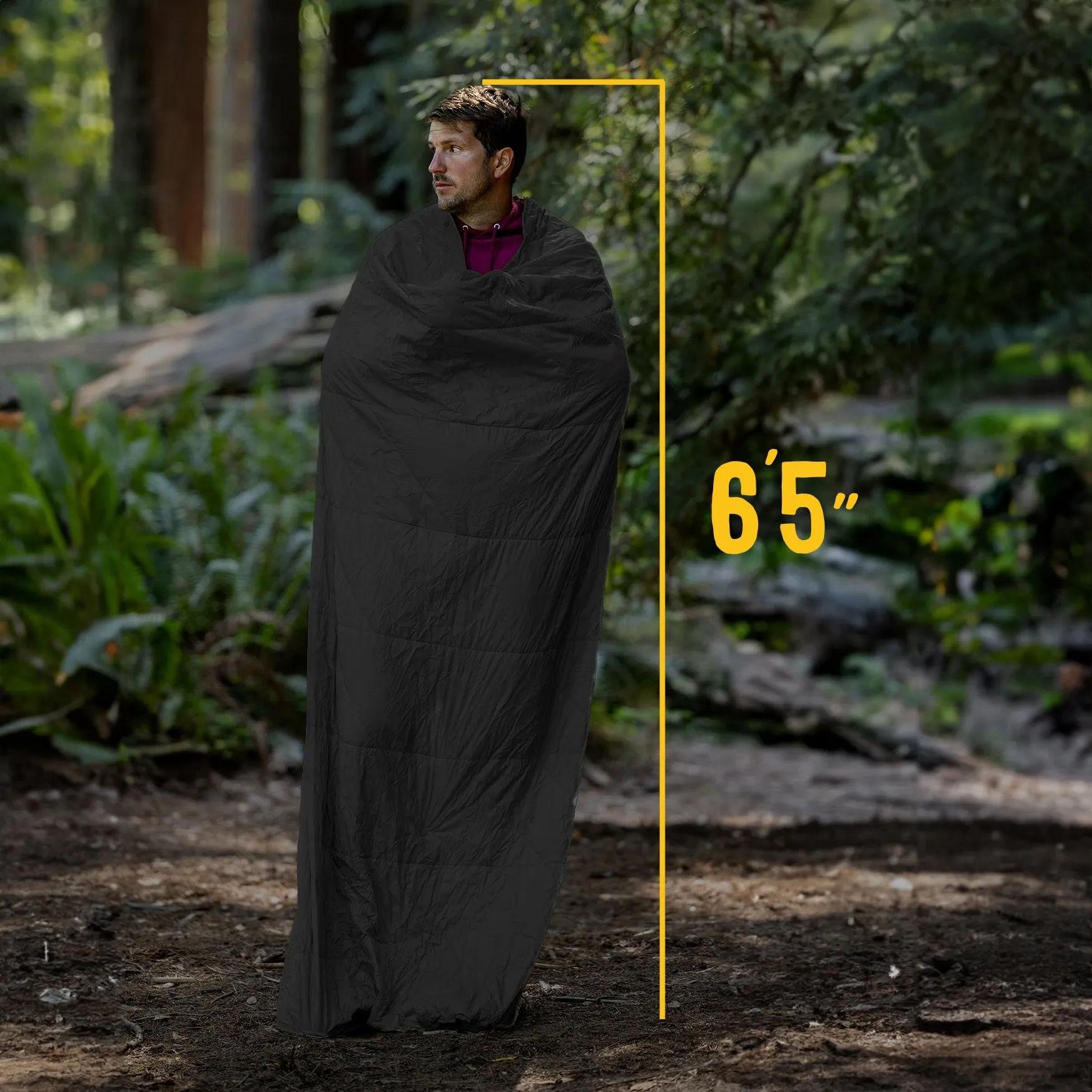 Layover™ XL Travel Blanket - Insulated & Packable | Black