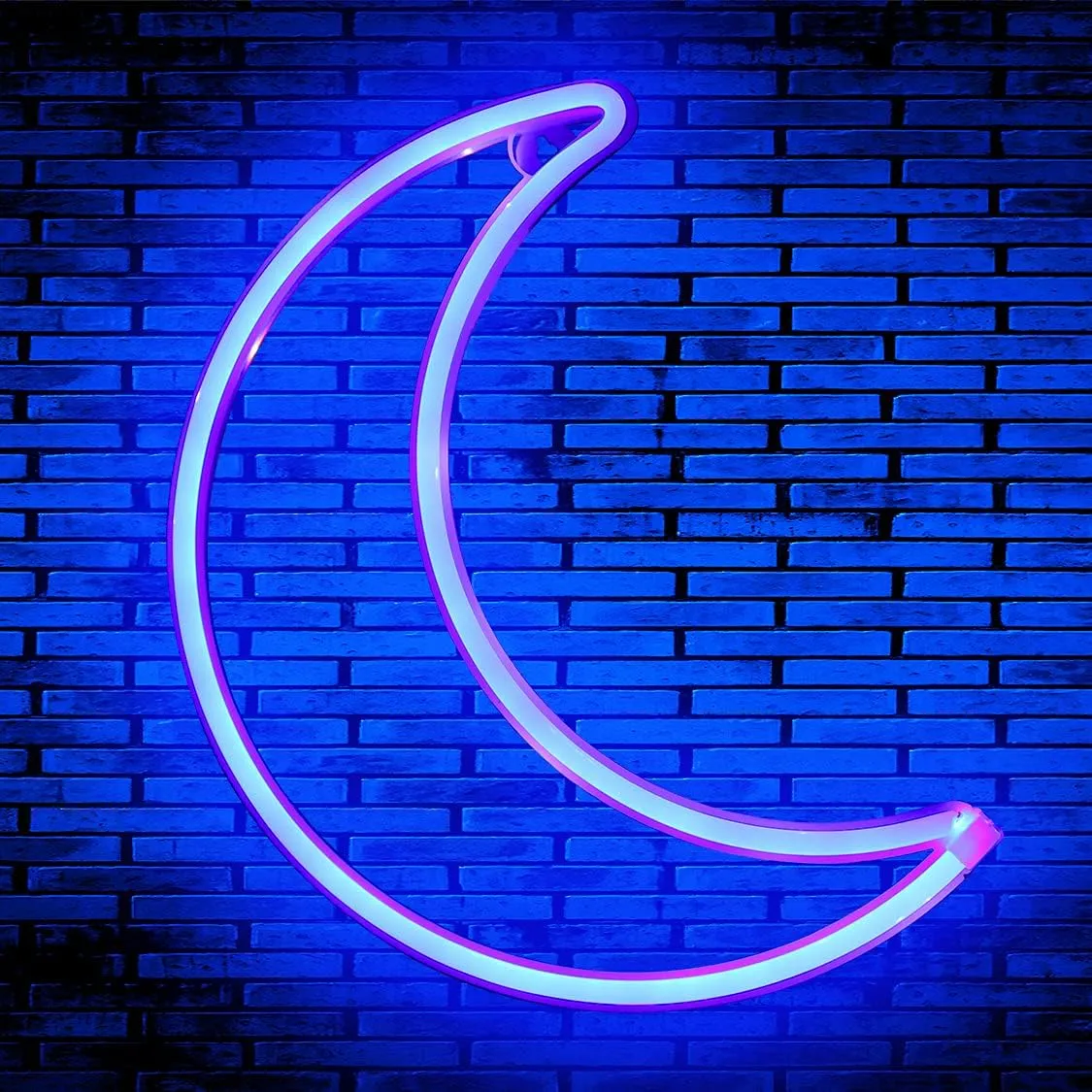 LED Pink Moon Neon Light, Cute Neon Moon Sign,Christmas Room Decor Battery or USB Powered 5V Art LED Decorative Lights Night Lights Indoor for Home, Bedroom, Office,Dorm,Party (Pink Moon)