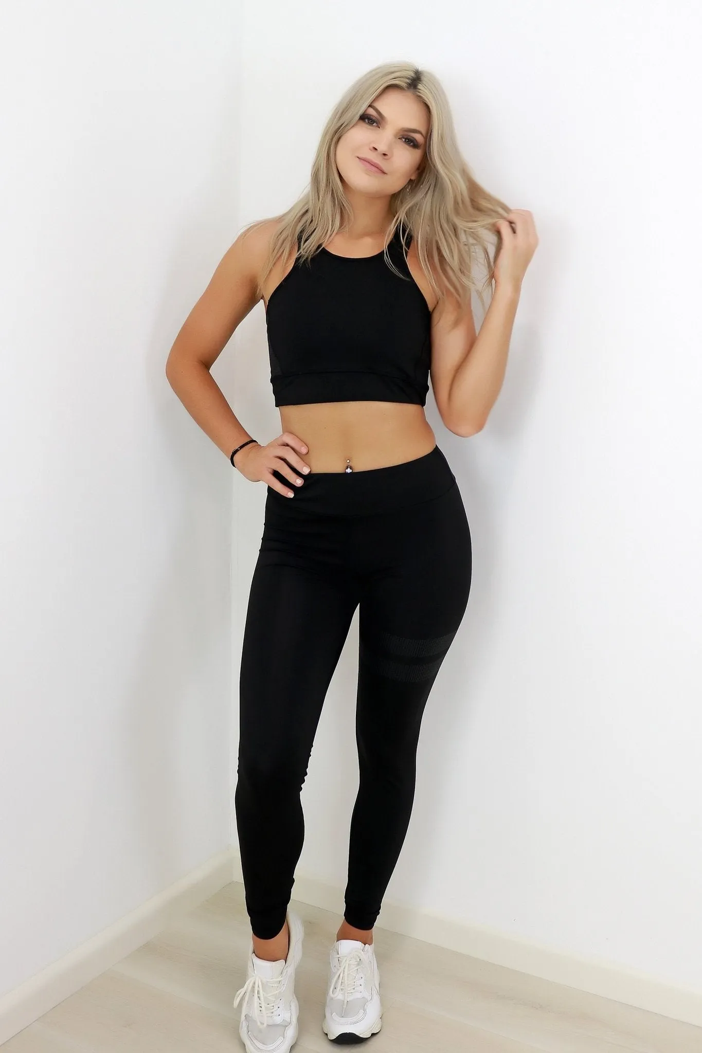 Little Black Panther Sports Bra and Leggings