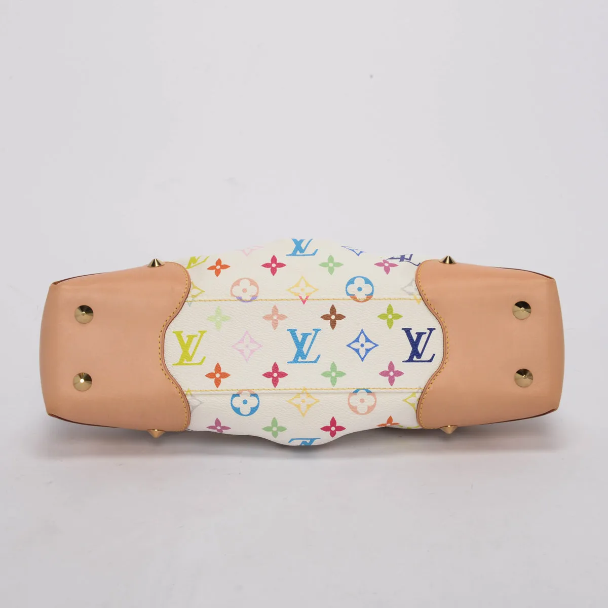 Louis Vuitton White Multicolore Monogram Judy MM Clutch