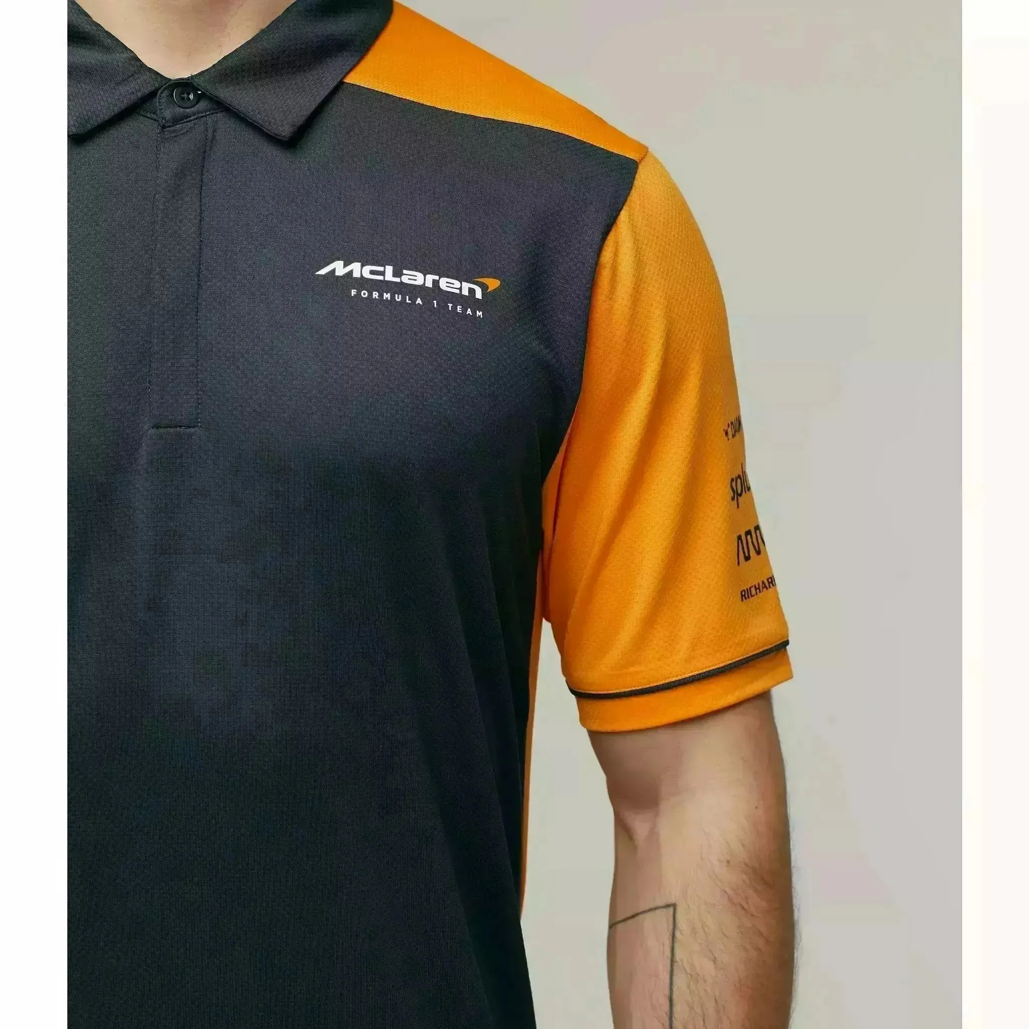 McLaren F1 Men's Team Polo Shirt - Papaya/Phantom