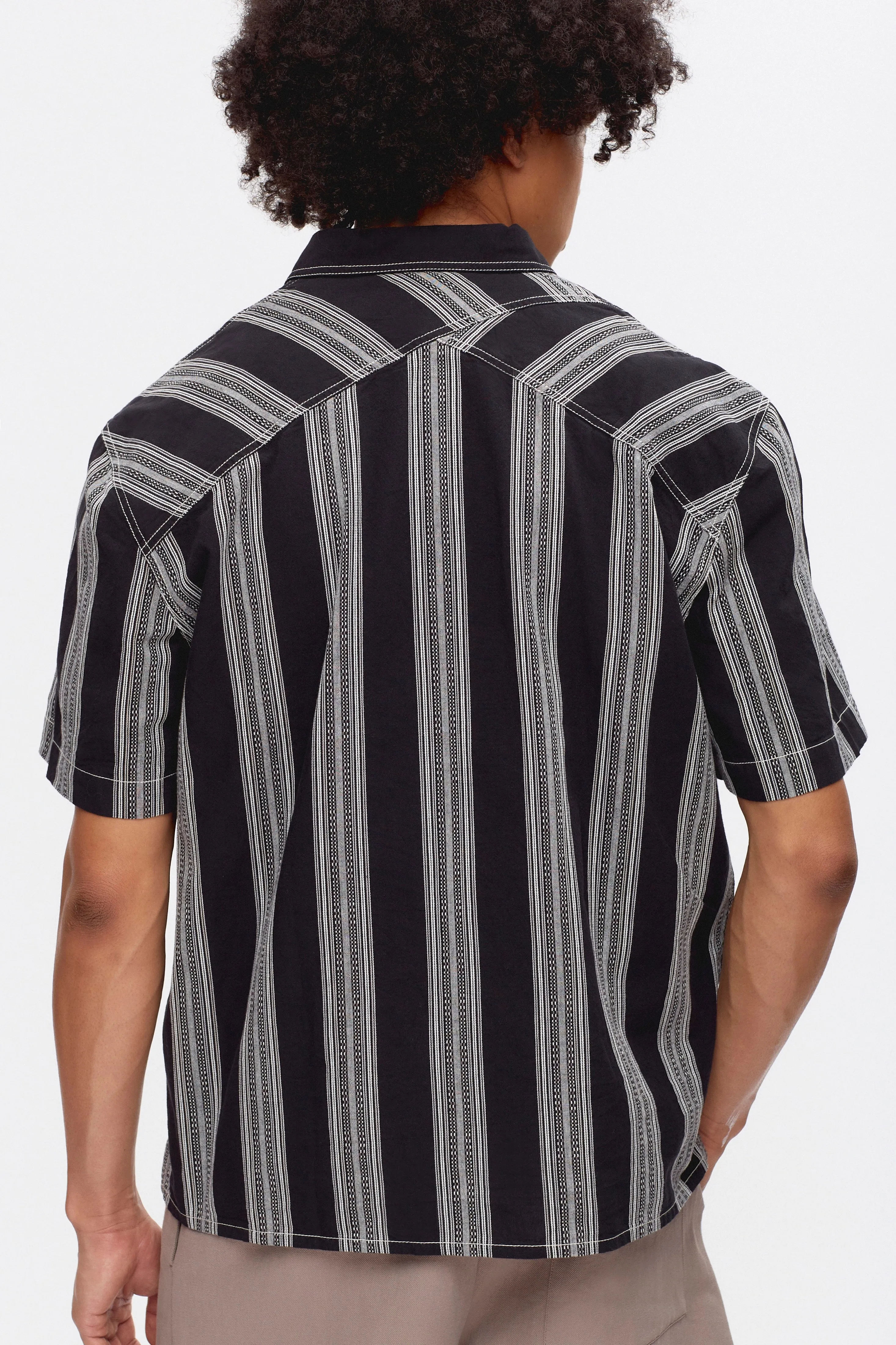 Men's Agami Short Sleeve Shirt in Black