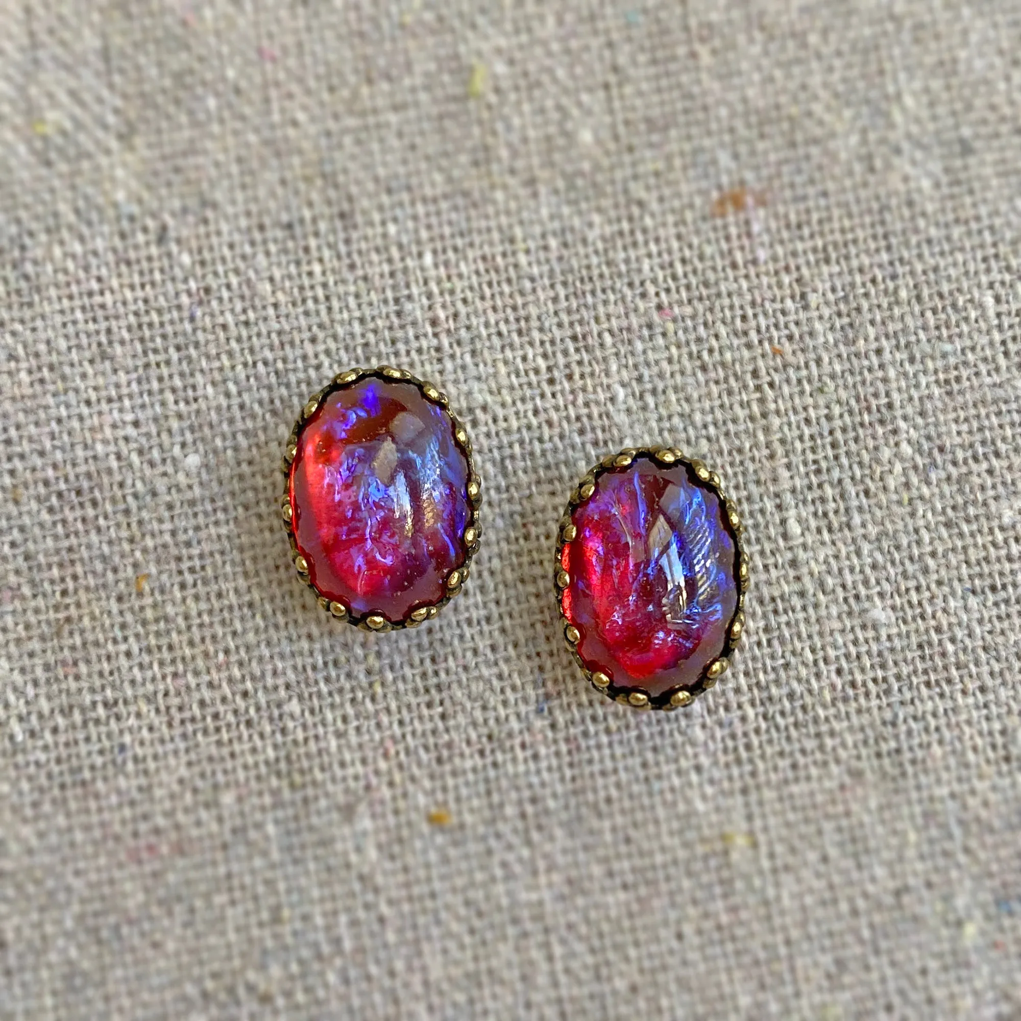 Mexican Opal Crown Earrings