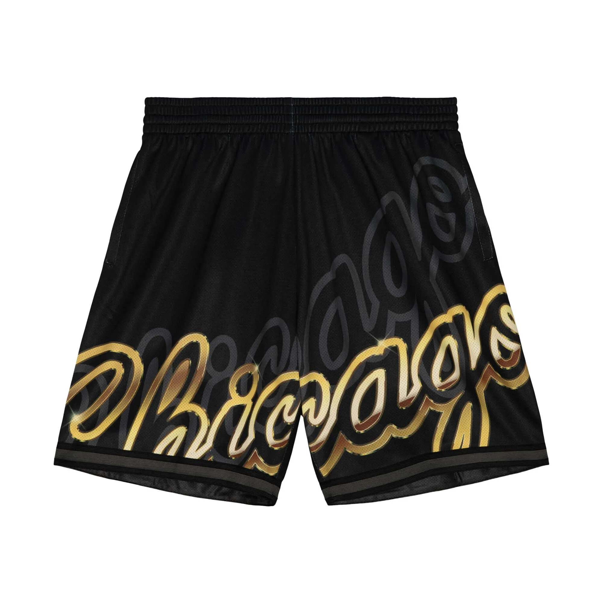 Mitchell & Ness Big Face 4.0 Fashion Shorts Chicago Bulls Black Gold