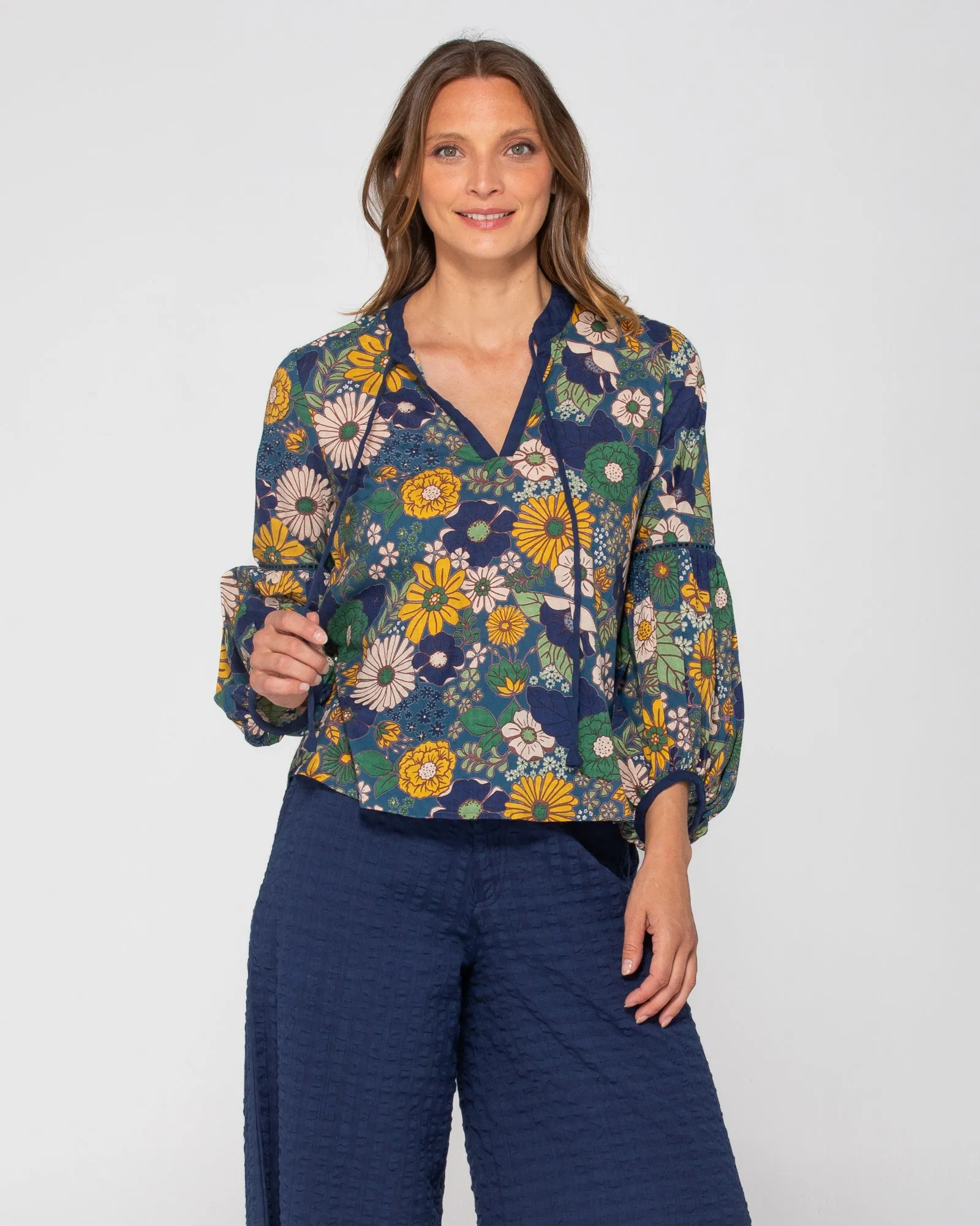 Mittee Top - Blue Aurelia