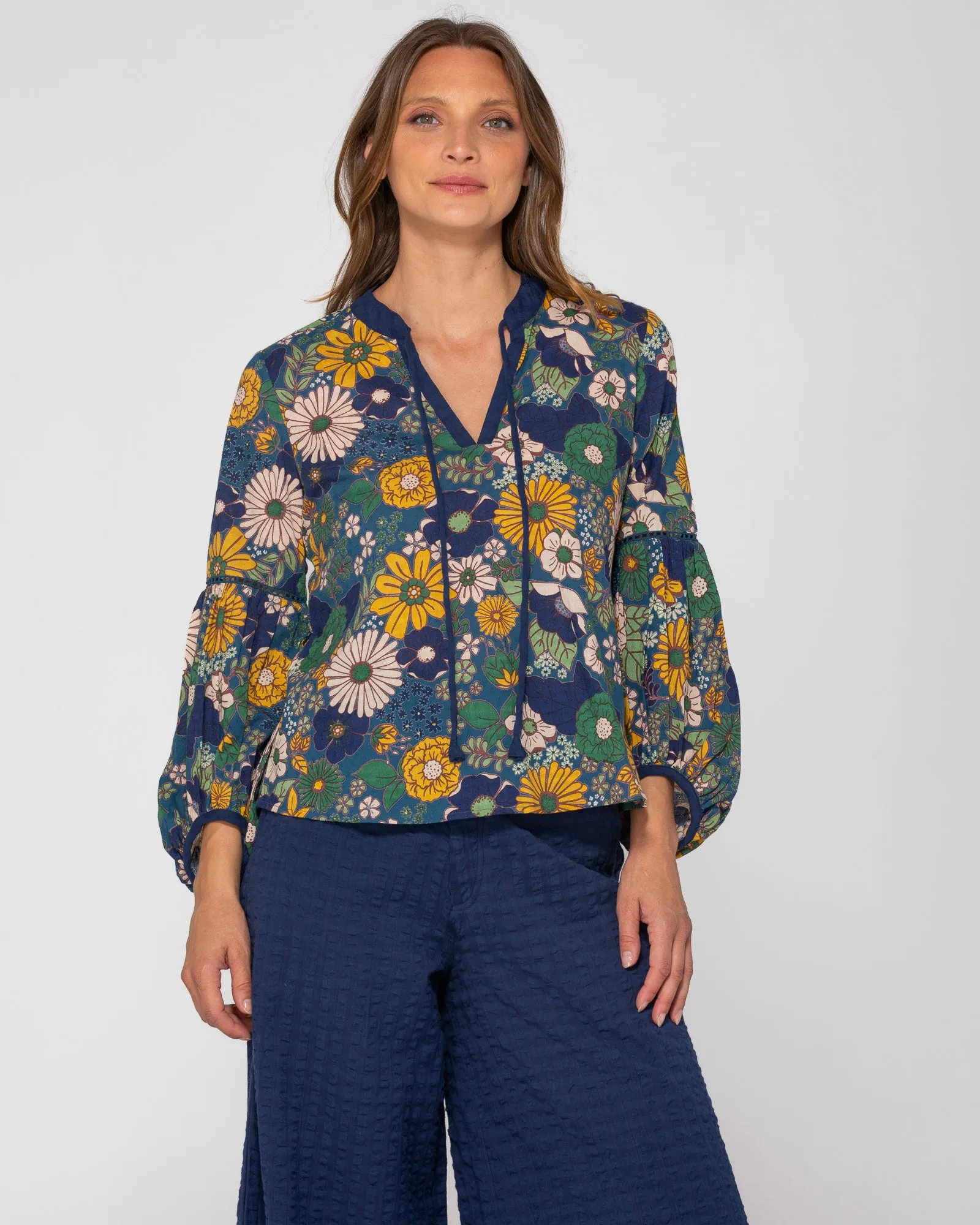 Mittee Top - Blue Aurelia