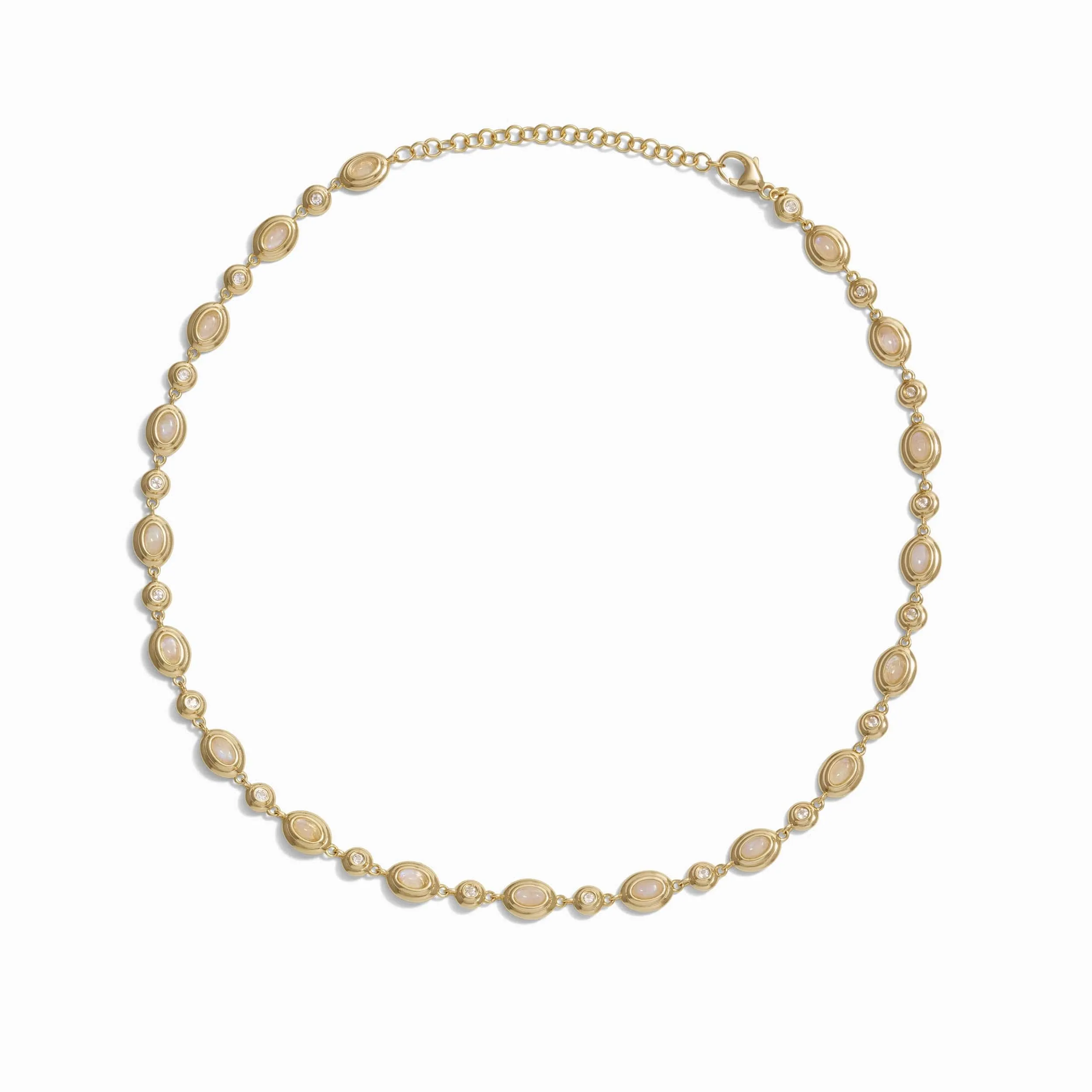 Moonstone Tennis Necklace