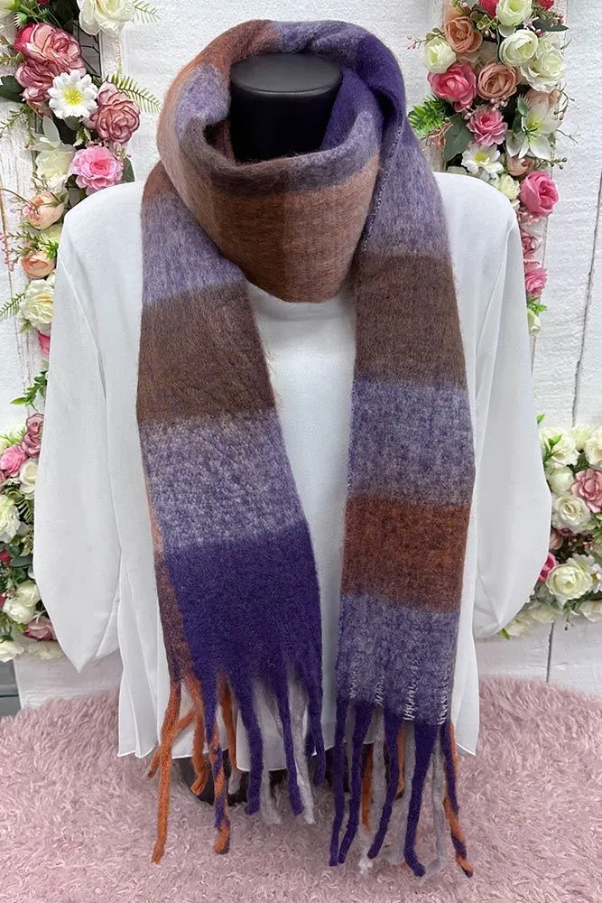 Multi Check Print Soft Scarves