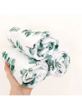 Muslin Swaddle Baby Blanket - Eucalyptus