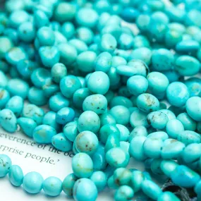 Nacozari Turquoise 4-6mm Pebble - 15-16 Inch