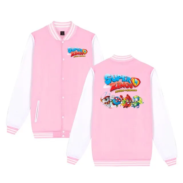 New Pattern Boys Girls Super Zings Jacket Casual Cotton Child Superzings Sweatshirt Coat Children Baseball Clothing Sportswear