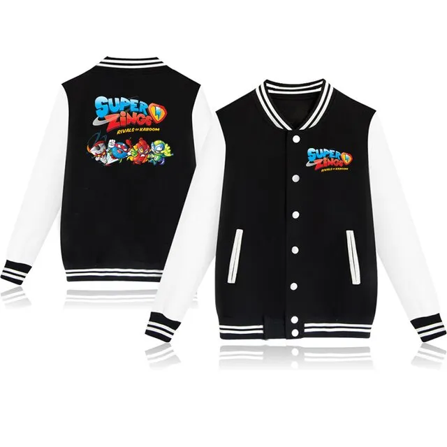 New Pattern Boys Girls Super Zings Jacket Casual Cotton Child Superzings Sweatshirt Coat Children Baseball Clothing Sportswear