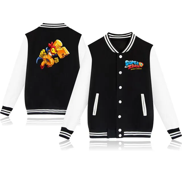 New Pattern Boys Girls Super Zings Jacket Casual Cotton Child Superzings Sweatshirt Coat Children Baseball Clothing Sportswear