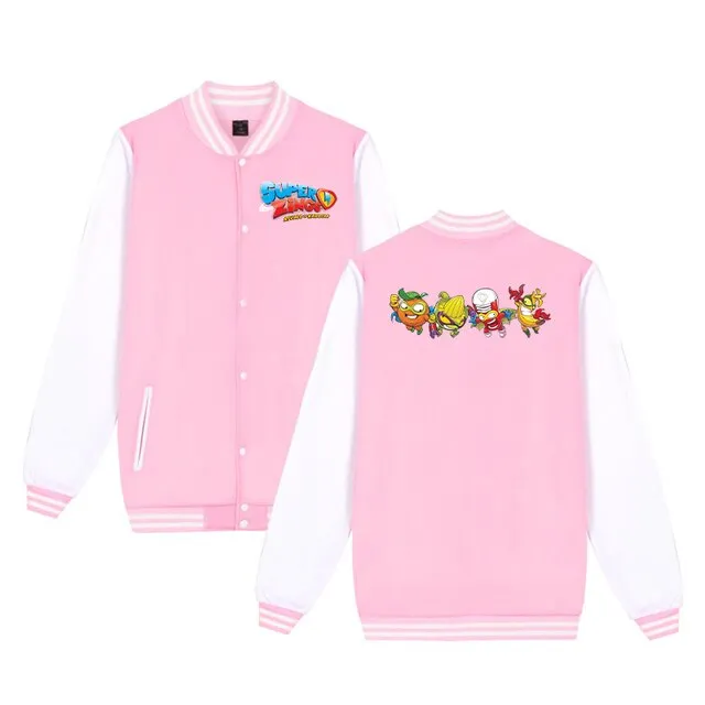 New Pattern Boys Girls Super Zings Jacket Casual Cotton Child Superzings Sweatshirt Coat Children Baseball Clothing Sportswear