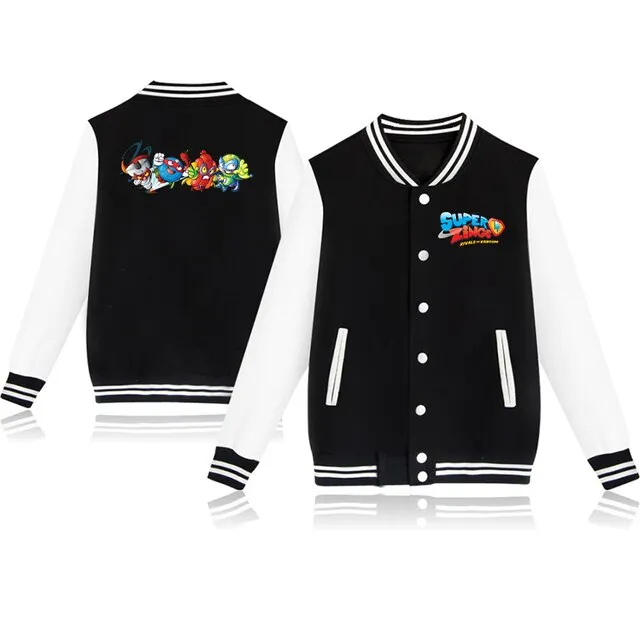 New Pattern Boys Girls Super Zings Jacket Casual Cotton Child Superzings Sweatshirt Coat Children Baseball Clothing Sportswear