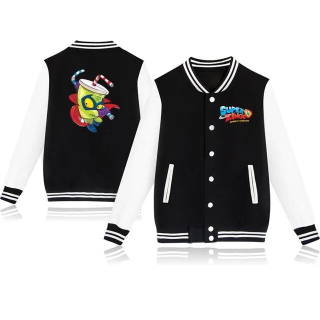 New Pattern Boys Girls Super Zings Jacket Casual Cotton Child Superzings Sweatshirt Coat Children Baseball Clothing Sportswear